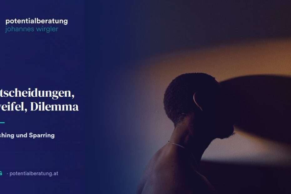 Zweifel vor einer Entscheidung: zwei Wege, die offen stehen